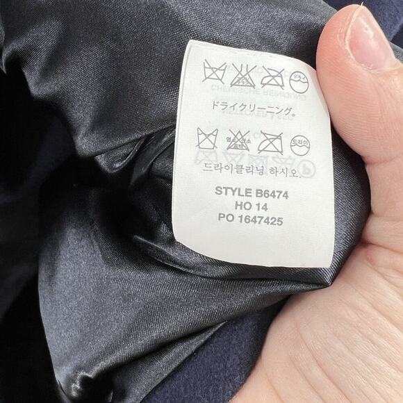 J. Crew Melton Wool Navy Blue Double‎ Breasted Peacoat B6474 Women’s Size 0 - Picture 10 of 10